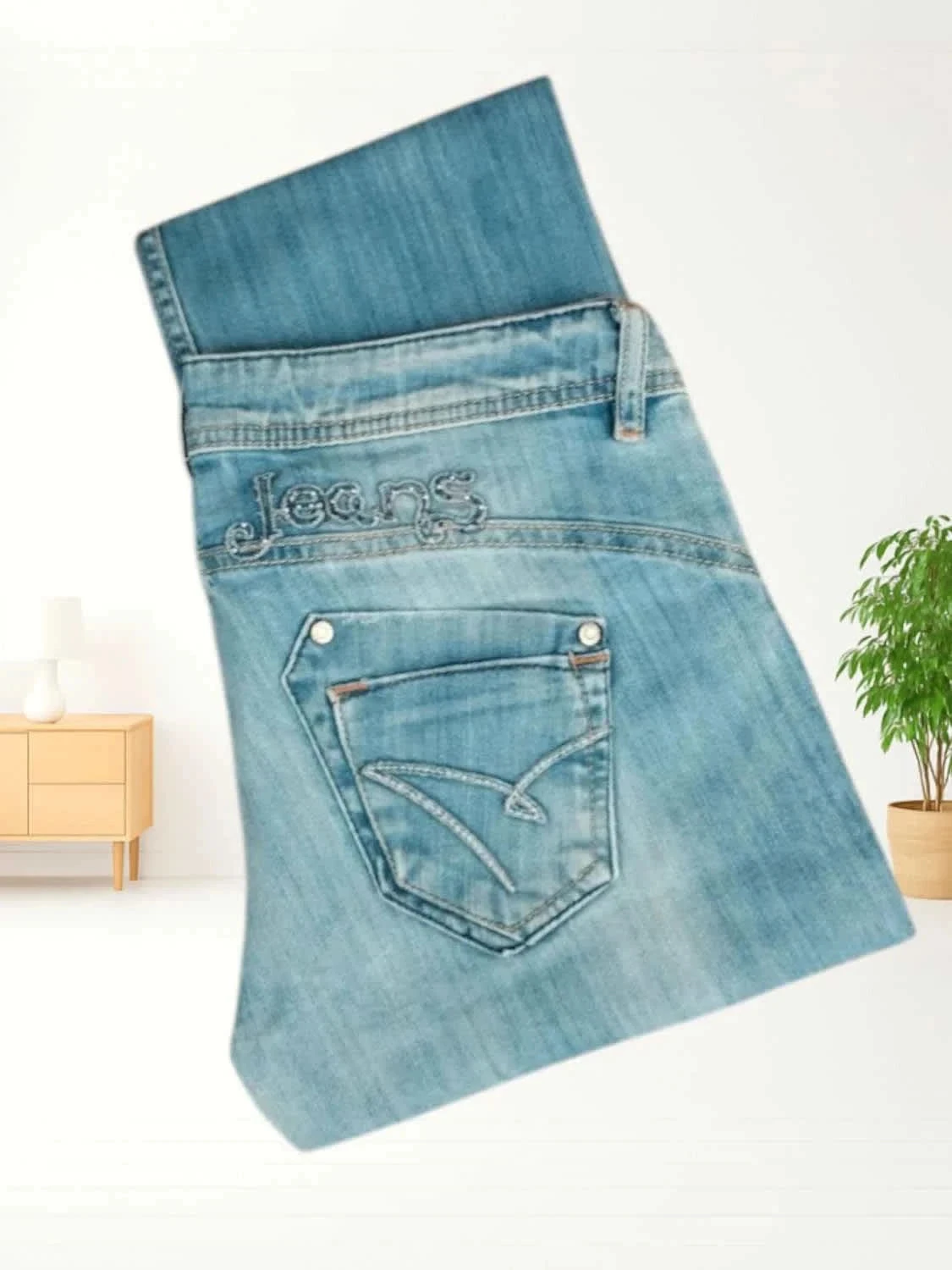 Vintage y2k Kaporal 5-jean - rechte pasvorm - lage taille - rekbaar - lichtblauw - – photo 11